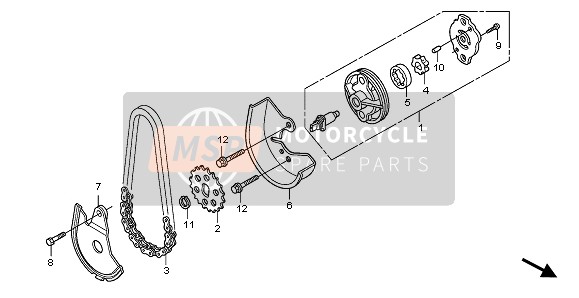 Honda SH150 2009 OIL PUMP for a 2009 Honda SH150